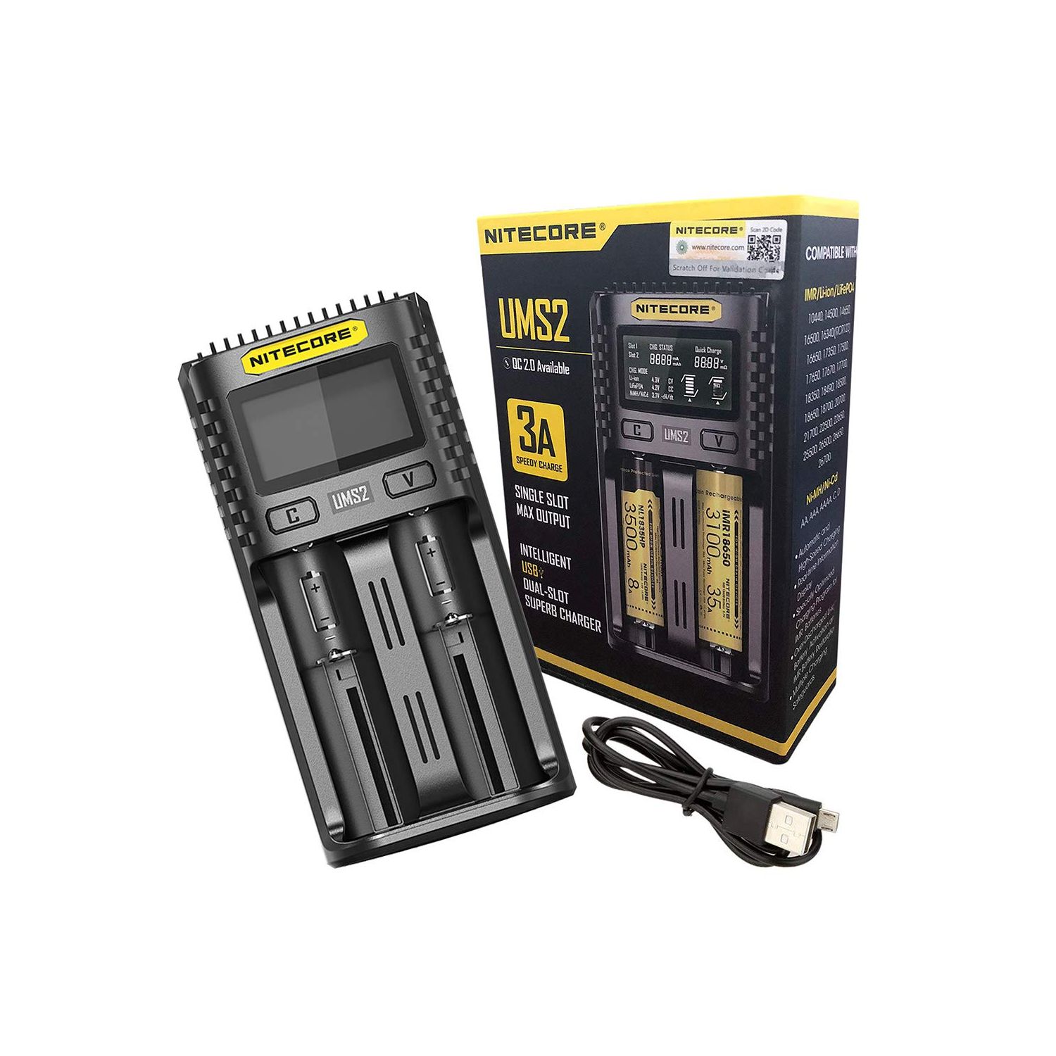 CHARGEUR UMS2 LCD -NITECORE