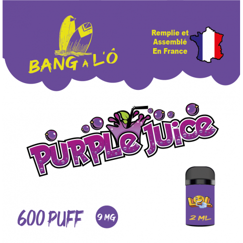 10 Cartouches  Purple Juice 9 mg - 2 ml - Easy Fast