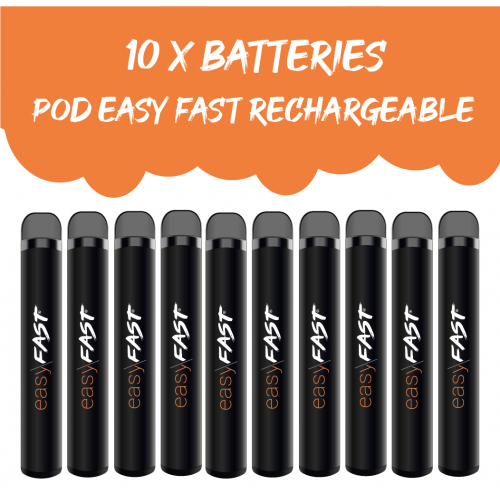 10 x batteries pod rechargeable - Easy Fast