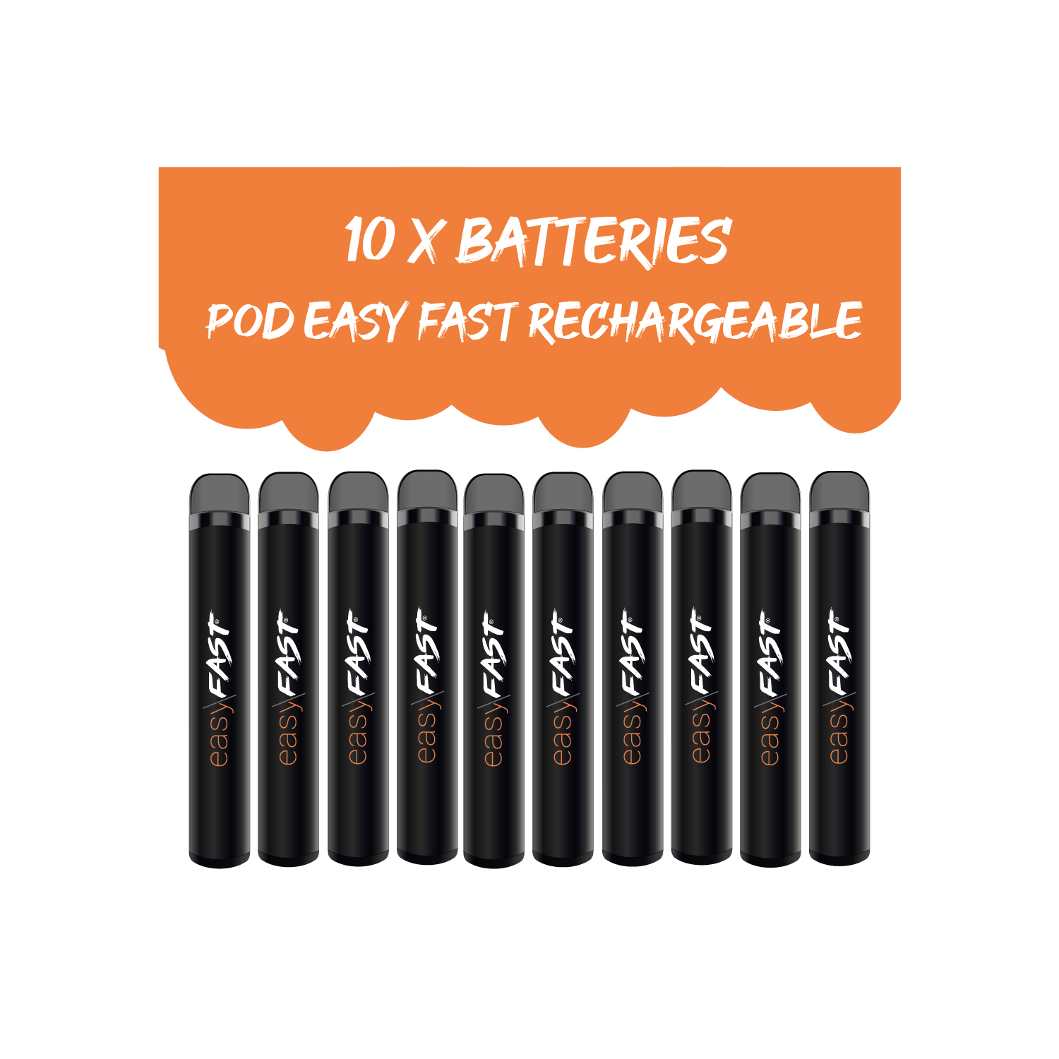 10 x batteries pod rechargeable - Easy Fast